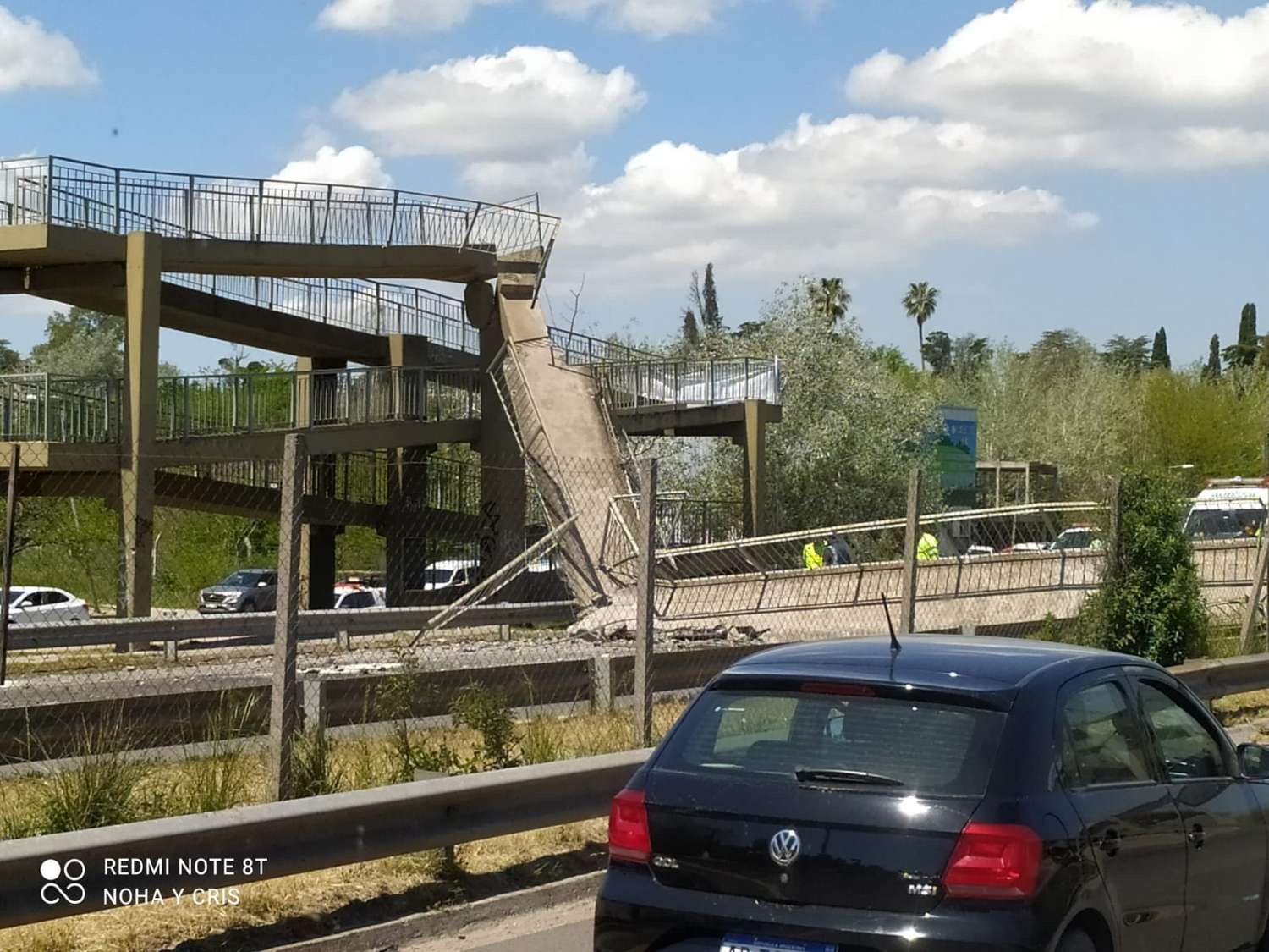 Le suspendieron dos licencias al camionero que derribó un puente cerca de ruta 2