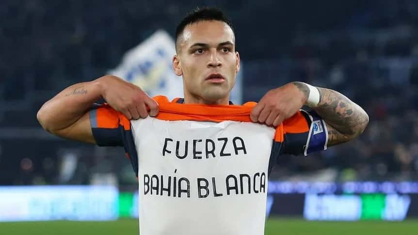 Fuerza Bahía Blanca: el apoyo del bahíense Lautaro Martínez en su gol con el Inter