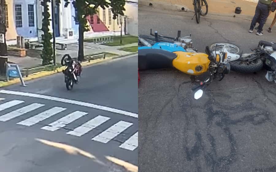 Junín: Hacía wheelies con la moto, lo persiguieron y chocó a un inspector