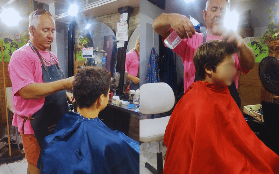 El peluquero solidario de Rojas: ofreció cortes gratuitos a niños que no pueden pagar