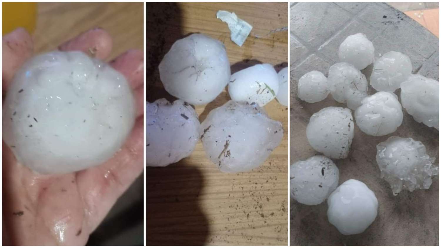 Impresionante tormenta en la Provincia: En Chivilcoy cayó granizo del tamaño de pelotas de tenis