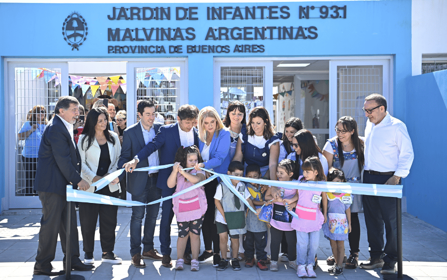 Kicillof inauguró un nuevo Jardín de Infantes: "Los impuestos en la provincia van a construir edificios escolares"