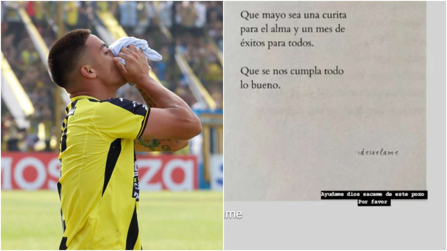 El desesperado pedido de ayuda de Brian Fernández, futbolista de Almirante Brown: "Ayudame Dios, sácame de este pozo"