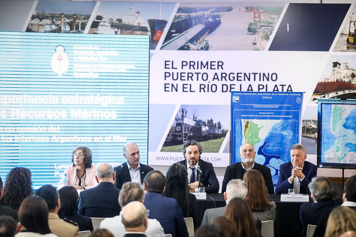 Cafiero en La Plata: "Cuando hablamos de Malvinas estamos reivindicando los intereses argentinos en el mar"