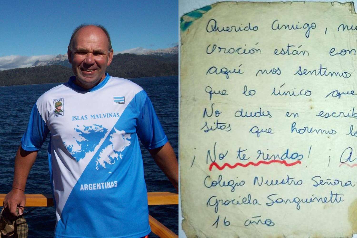 Combatió en Malvinas y 40 años después encontró a la nena que le escribió una carta para pedirle que no se rinda