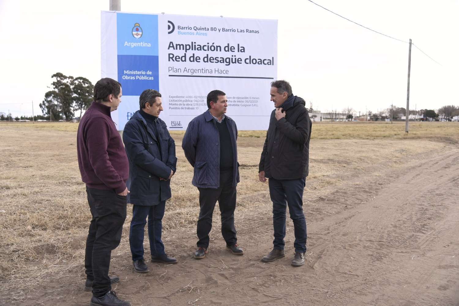 Katopodis en Pellegrini y Trenque Lauquen: Firmó convenios y recorrió obras de saneamiento