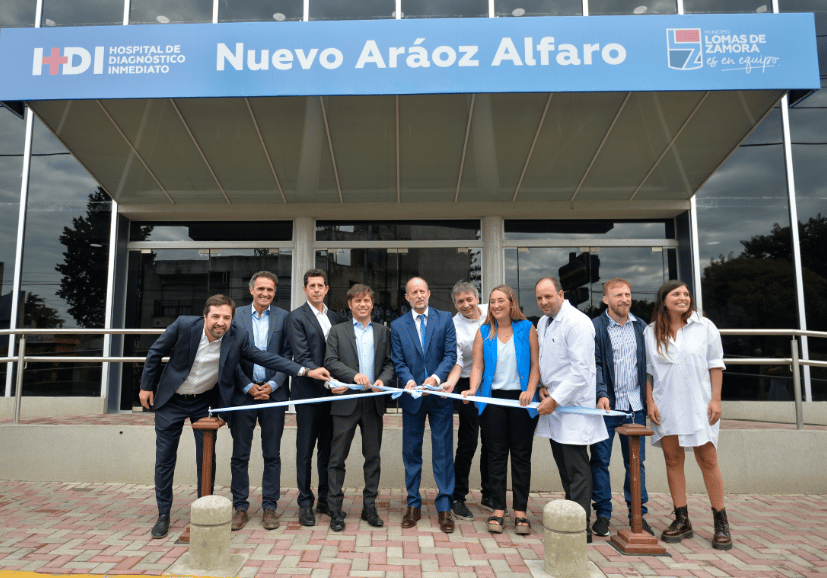 Insaurralde, Máximo, Kicillof y de Pedro en Lomas de Zamora: Inauguraron Hospital de Diagnóstico Inmediato