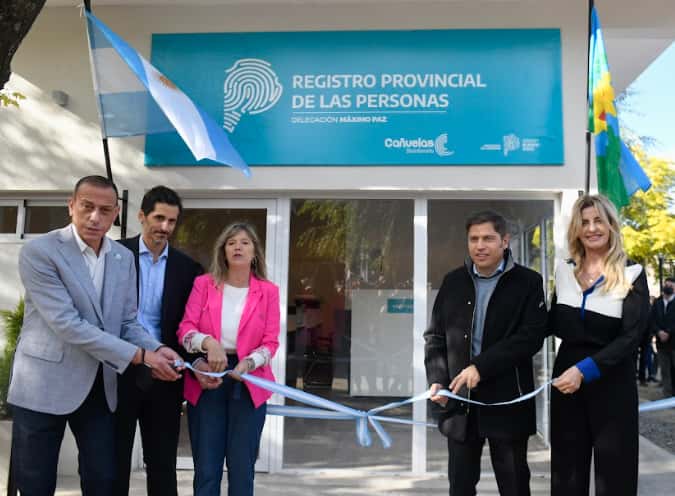 Kicillof en Máximo Paz: Inauguró sede del Registro Provincial de las Personas 