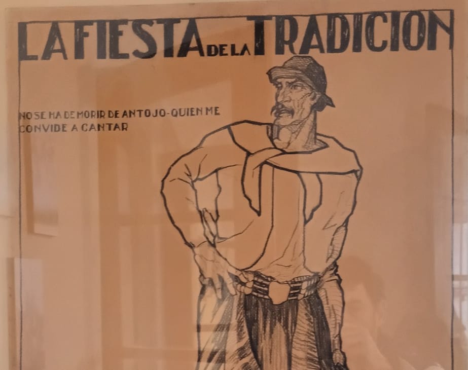 Afiche de la primera Fiesta de la Tradición año 1939. Foto Ramiro Gómez - La Noticia1.com