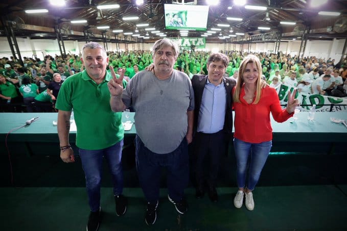 Kicillof y Fassi participaron de un plenario en la sede de Smata en Cañuelas.