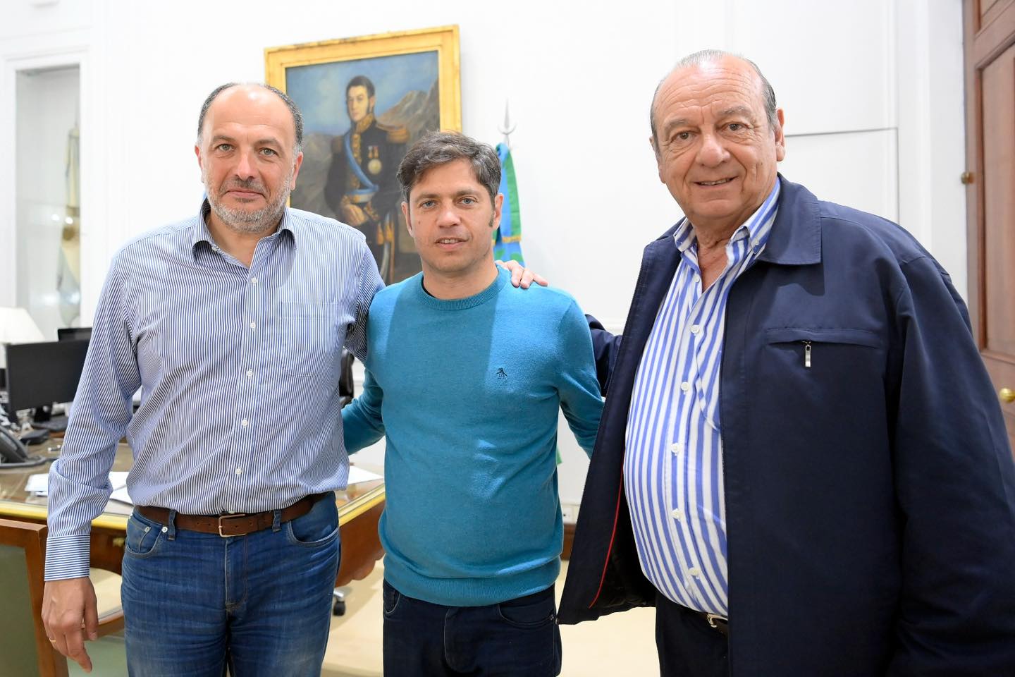 Pablo Garate, Kicillof y Carlos Sánchez