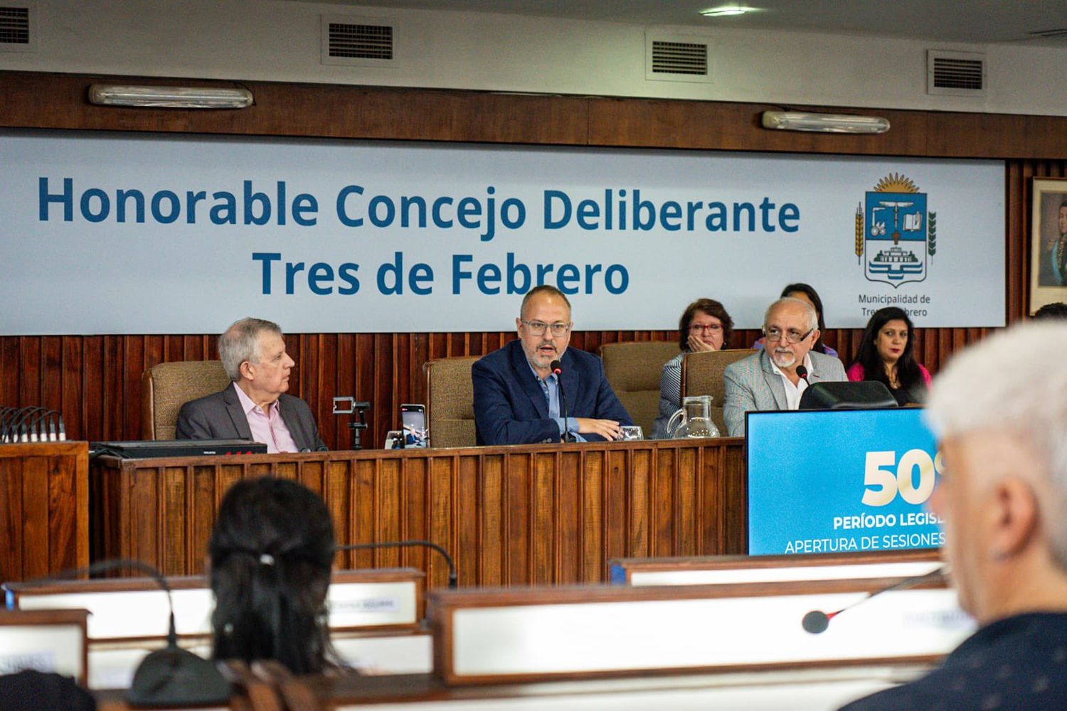 Valenzuela abrió el 50° período en el COncejo Deliberante de Tres de Febrero.