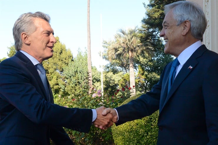 Macri mantuvo un encuentro con su par de Chile Sebastián Piñera