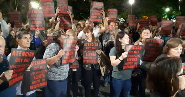 Marcha contra la inseguridad en La Plata