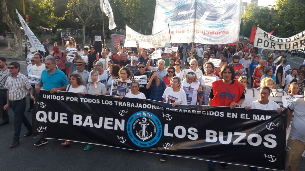 Mar del Plata: Marcha a ocho meses del hundimiento del pesquero Rigel