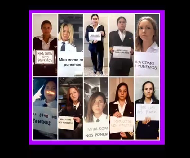 Gremios de pilotos se manifestaron contra la violencia de género