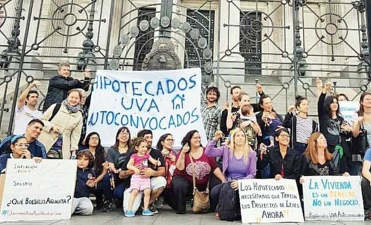 Hipotecados UVA marchan a Plaza de Mayo para pedir que licúen sus deudas