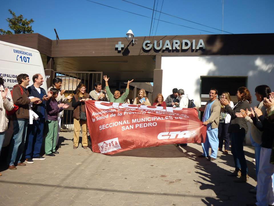 Protesta y acto de médicos de Cicop en San Pedro