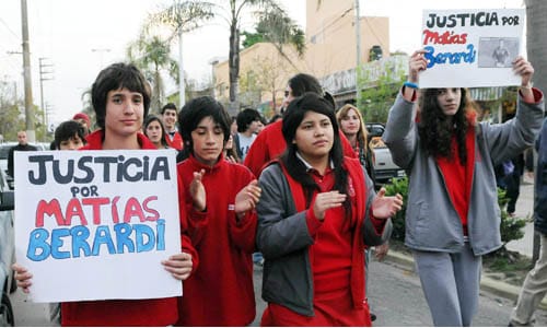 Caso Matías Berardi: Marcha para pedir la recaptura del prófugo