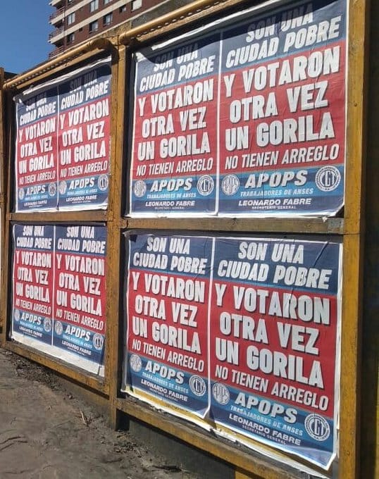 Sindicato de Mar del Plata y un polémico afiche: "Son una ciudad pobre y votaron otra vez un gorila. No tienen arreglo"