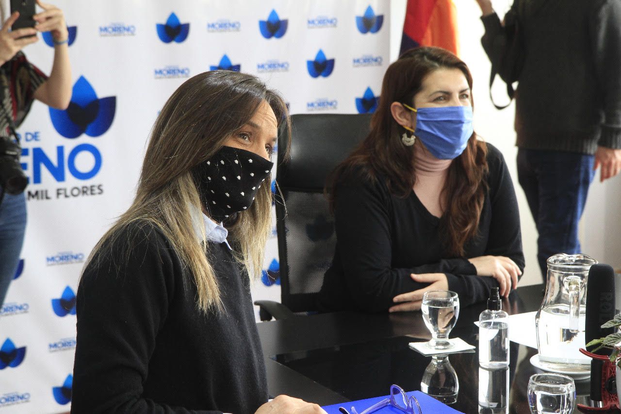 Moreno: Galmarini y Mariel Fernández firmaron convenio para reactivar obras de agua y saneamiento con cooperativas