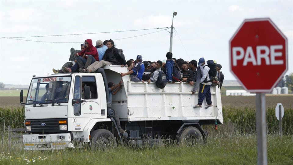 Indio en Olavarría: El traslado ilegal de personas en camiones de basura que propuso Galli