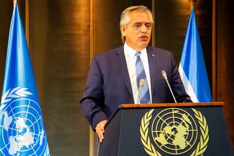 Alberto Fernández expone en la Asamblea General de la ONU