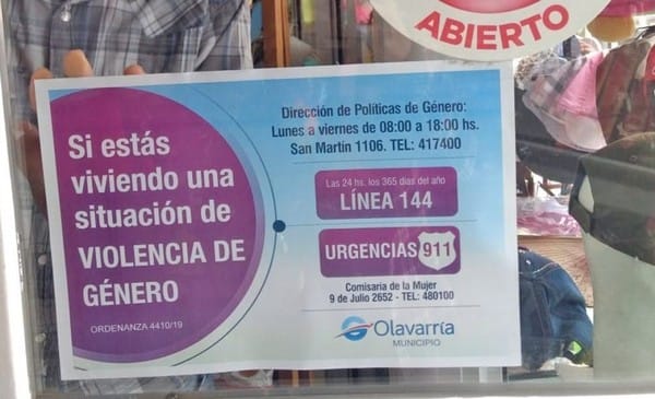 Olavarría: Municipio obliga a comercios a exhibir cartelería contra la violencia de género