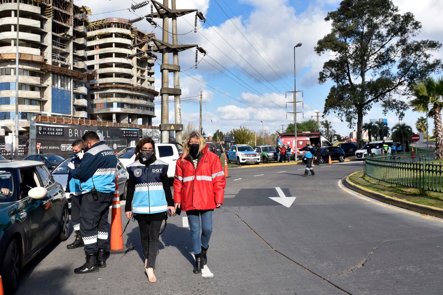 Operativo vehicular en el ingreso a Tigre en el Día Nacional de la Seguridad Vial