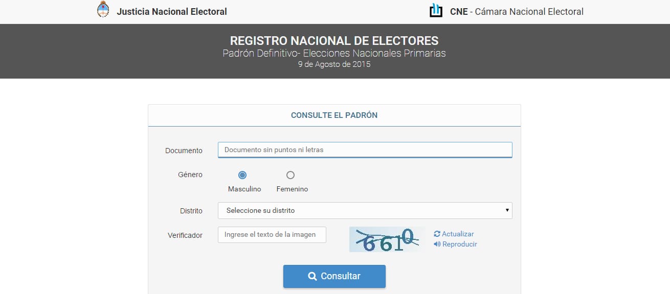Elecciones 2015: Consultá el padrón de las PASO para saber dónde votar el domingo