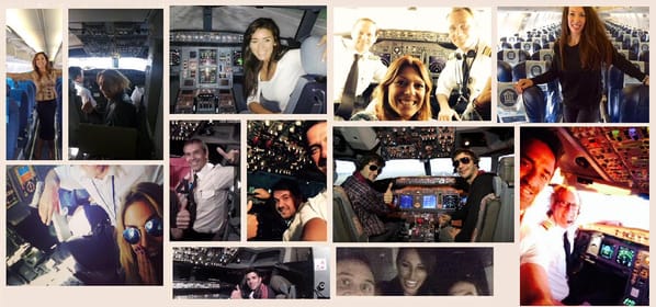 Aerolíneas: Se viralizan fotos de famosos en la cabina de los aviones y crece el escándalo