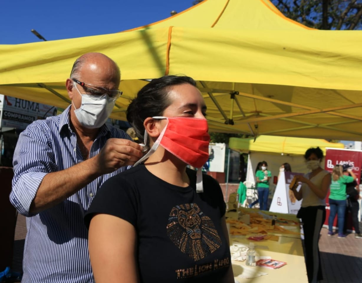 Coronavirus: Entregaron más de 600 barbijos en la Estación Lanús