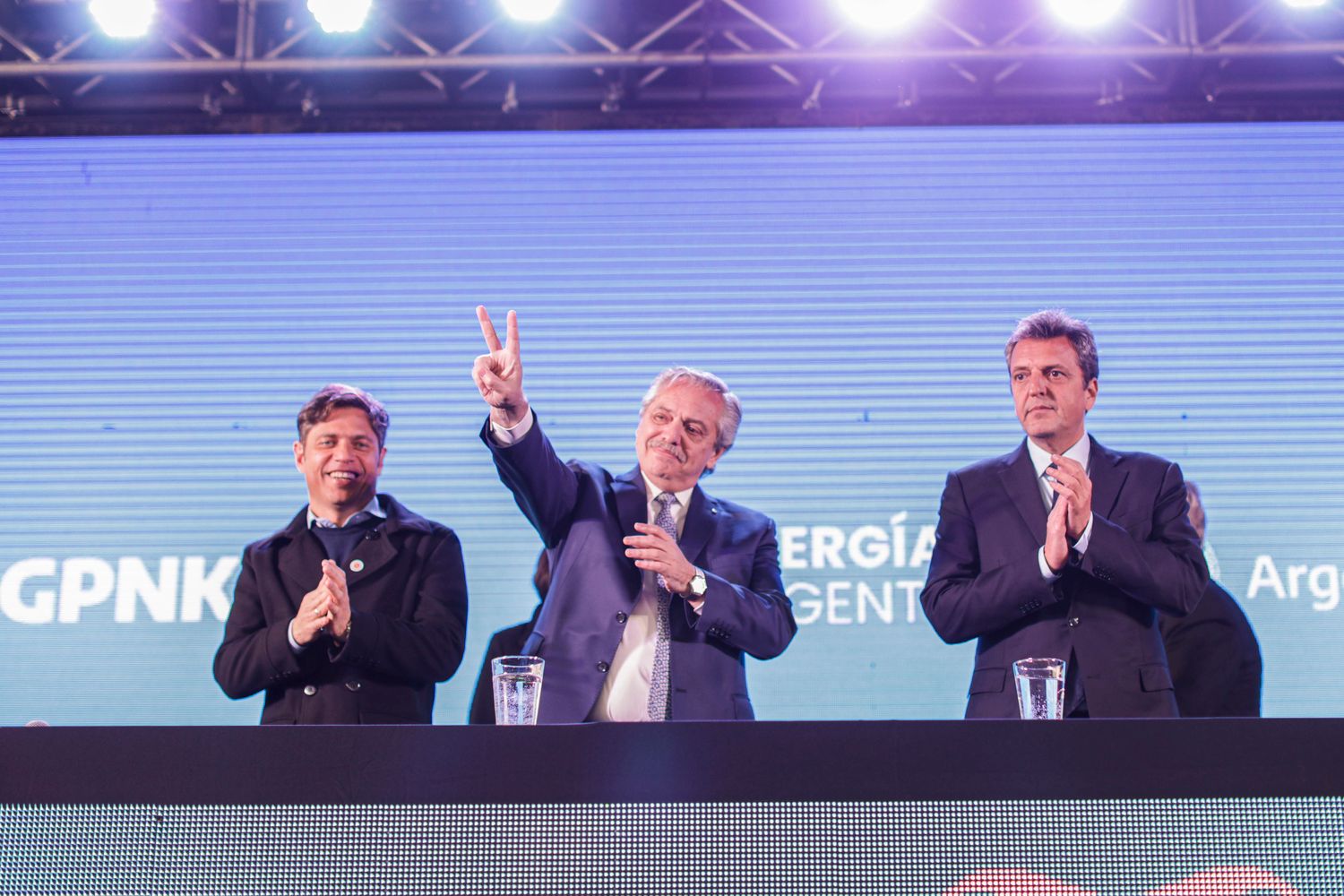 Alberto, Massa y Kicillof en Salliqueló: El gobernador destacó que se firme en Provincia el contrato del gasoducto