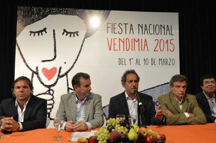 Scioli y "Paco" Pérez presentaron la Fiesta de la Vendimia 2015 