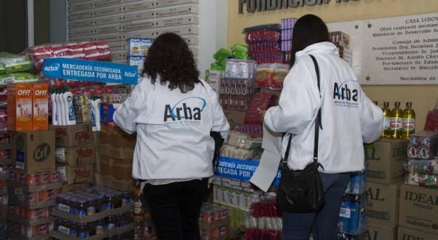 ARBA entregó más de $1 millón en mercadería a entidades de bien público