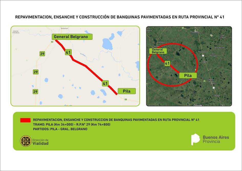Provincia repavimentará tramos de las rutas provinciales 41 y 67