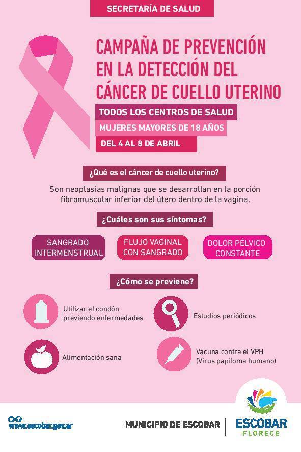 Escobar: Vacunas y estudios gratis para prevenir el cáncer de cuello uterino