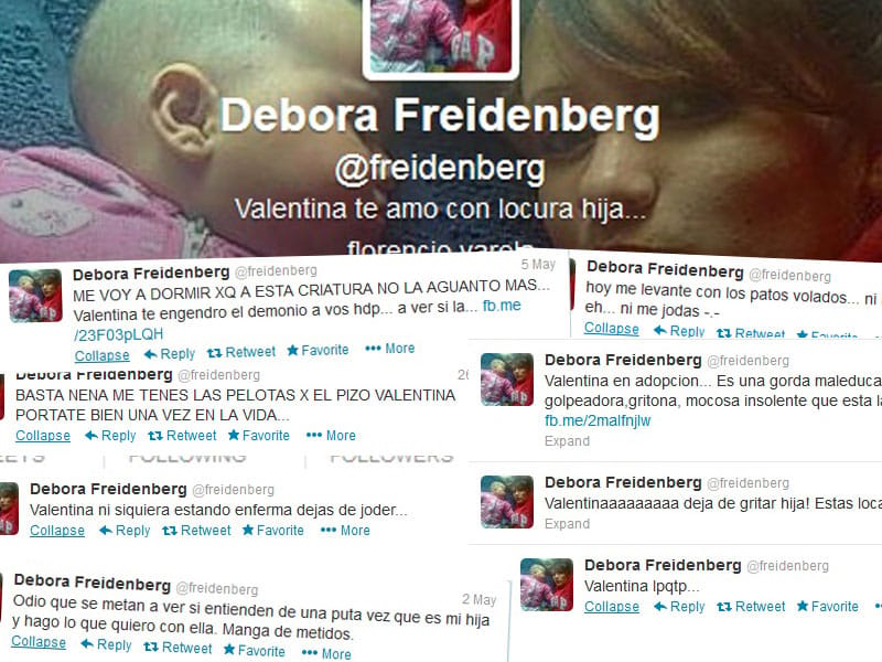 Débora Freidenberg, la adolescente acusada de maltratar a su beba, y sus polémicos tweets