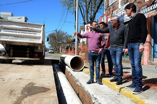 Tigre: Julio Zamora constató el avance de importante obra para evitar inundaciones