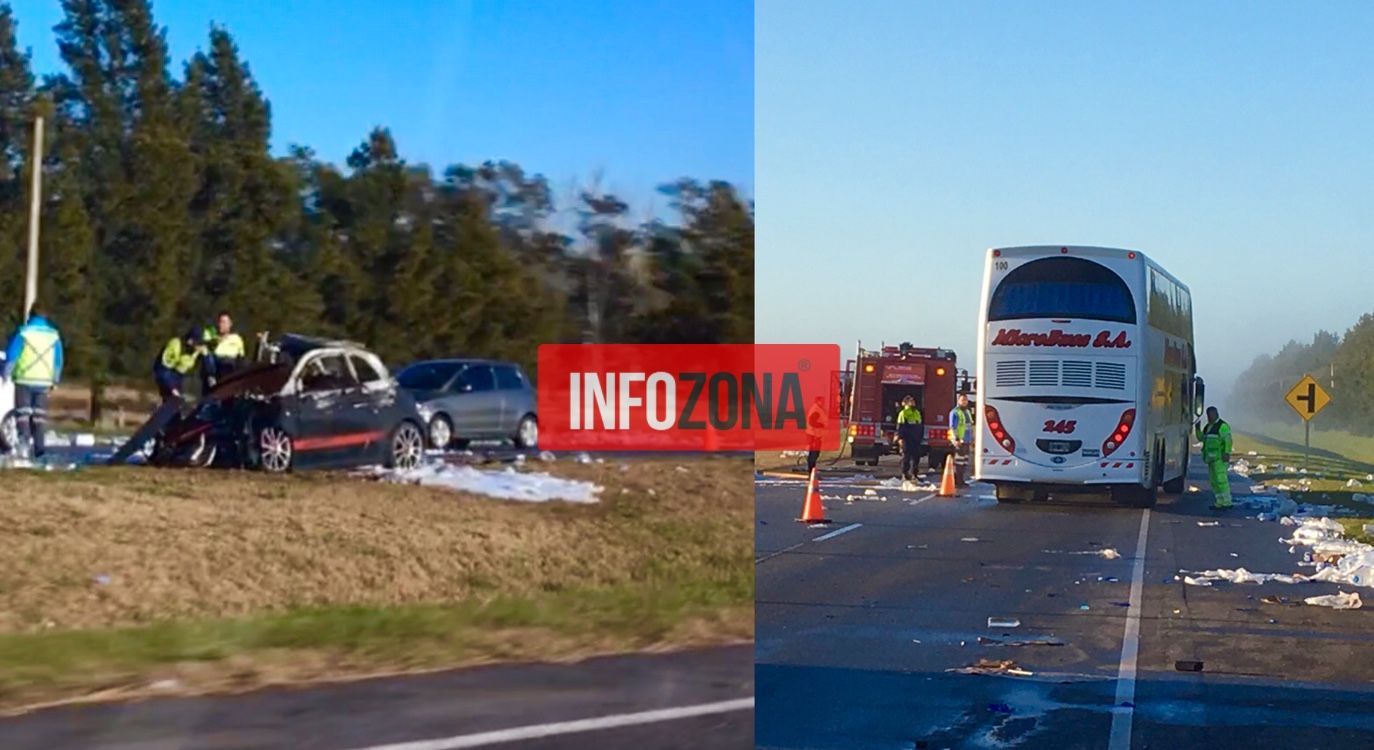 Lezama: Accidente entre auto y camión en Ruta 2 con un muerto