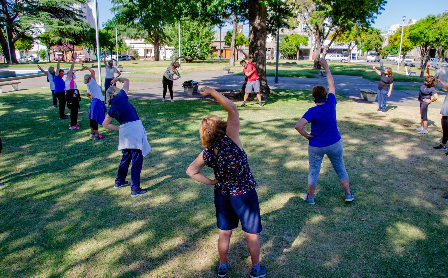 Cuarentena en Junín: Adultos mayores volvieron a realizar actividades físicas al aire libre