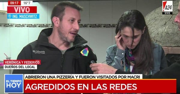 Macri visitó una pizzería de Escobar, atacaron a sus dueños y ahora él salió a defenderlos