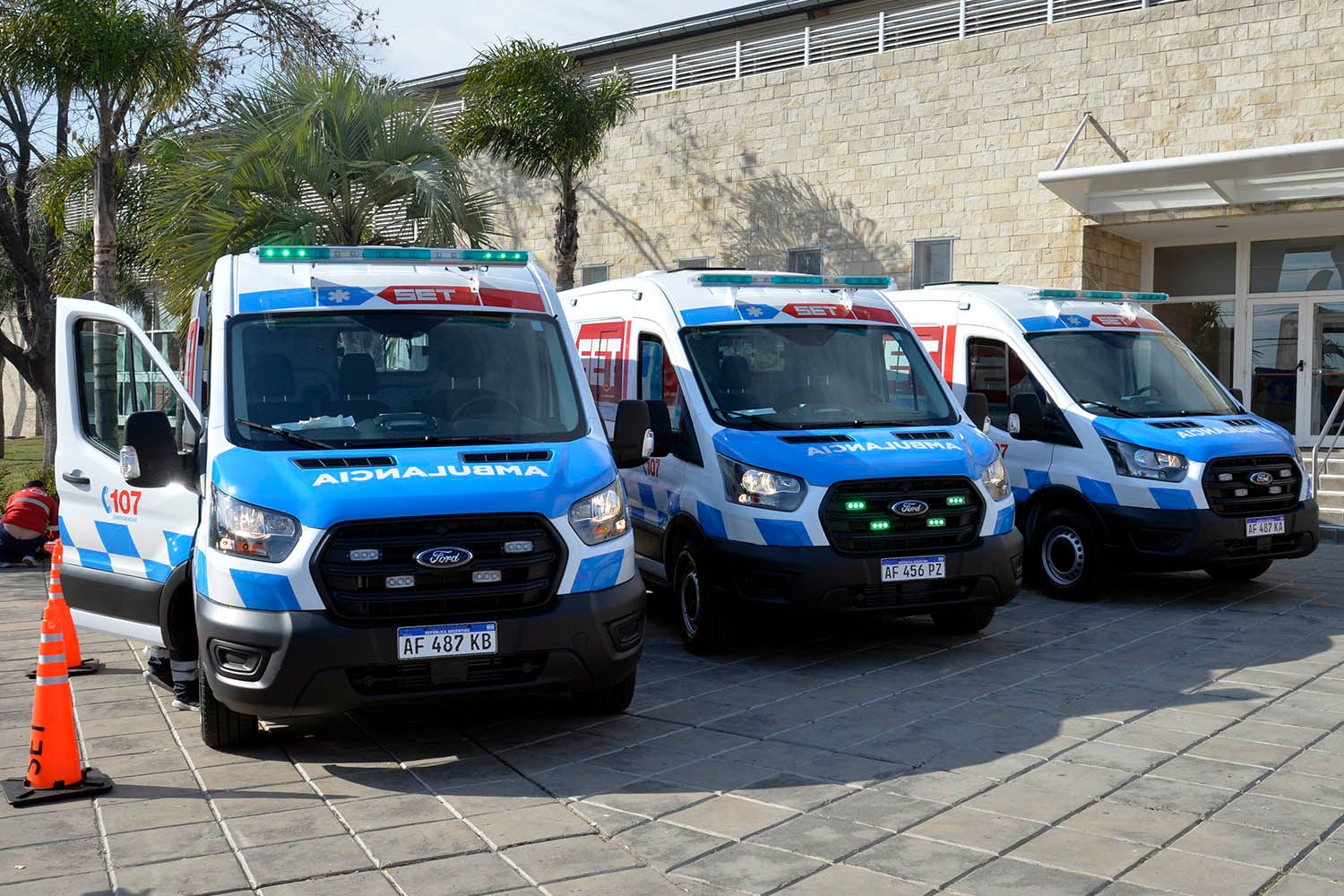 El municipio de Tigre incorporó 3 nuevas ambulancias del Sistema de Emergencias Tigre