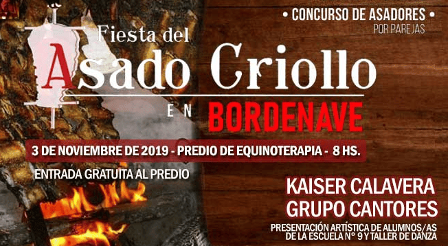 Puán: Inscripción para concurso de asadores en la Fiesta del Asado Criollo en Bordenave