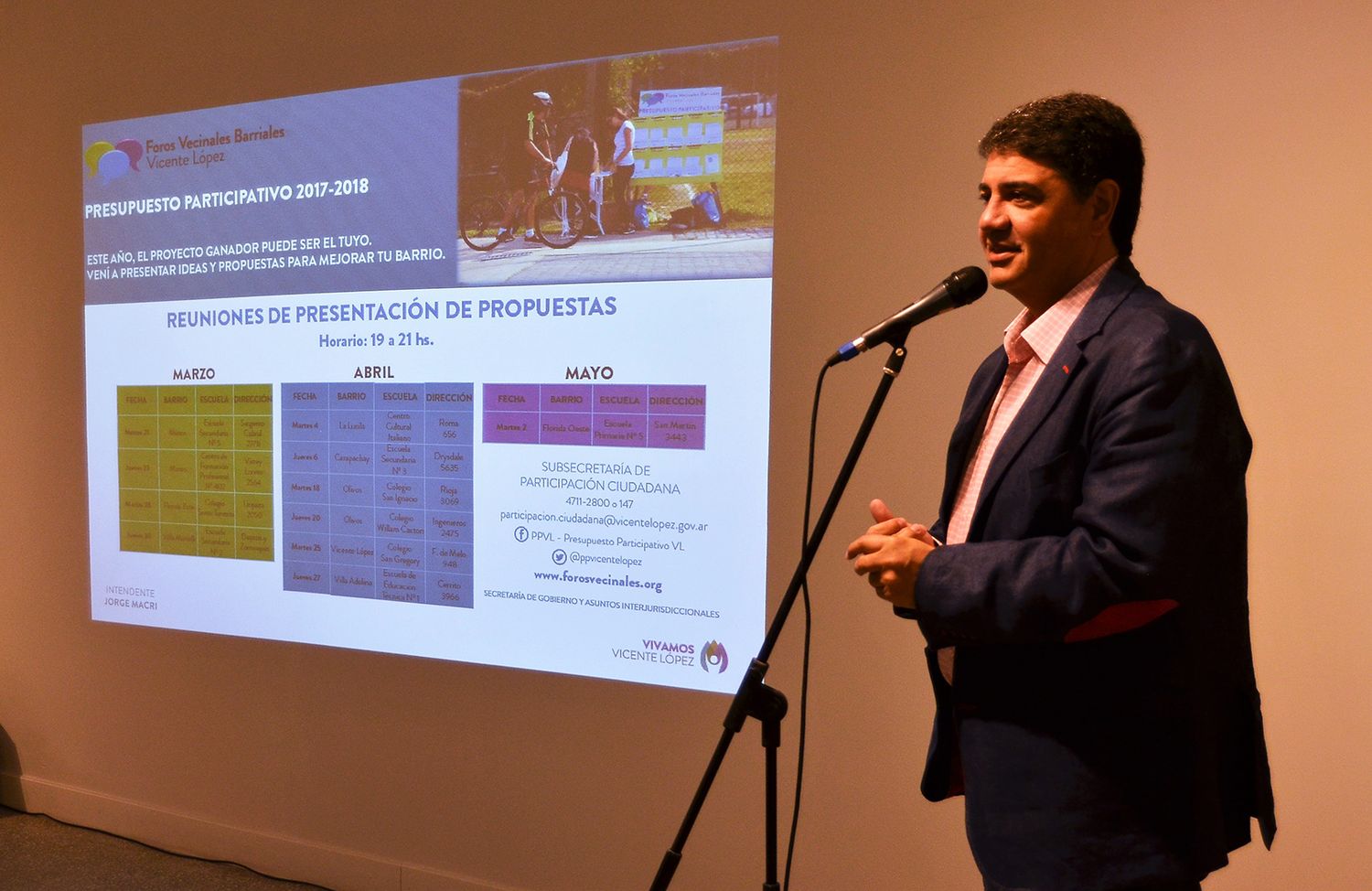 Jorge Macri lanzó los Foros Vecinales Barriales 2017 en Vicente López