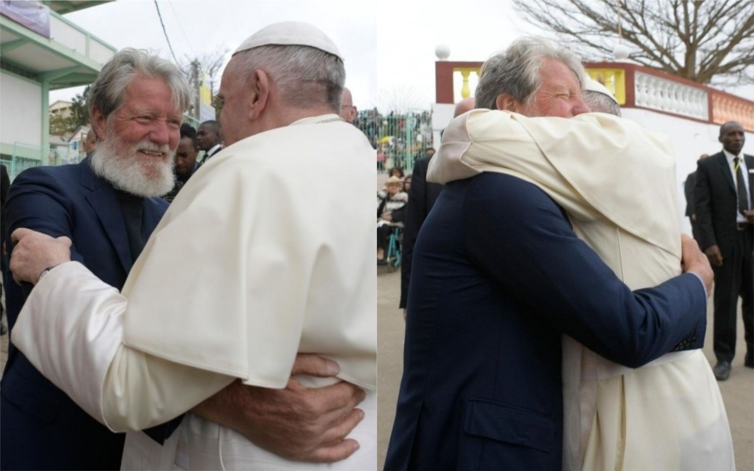 Así fue el histórico encuentro entre el Papa Francisco y el cura bonaerense Pedro Opeka