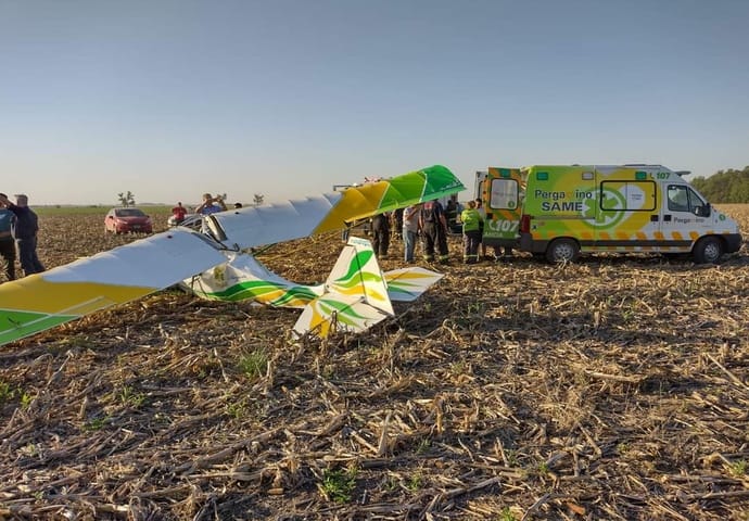 Pergamino: Falleció el piloto que cayó cuando volaba una avioneta 