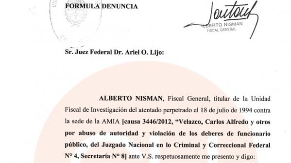 Muerte de Nisman: La denuncia completa del fiscal