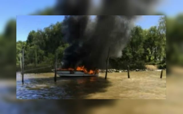 San Fernando: Tras una explosión, se incendiaron cuatro embarcaciones