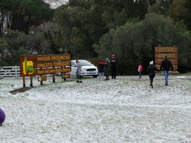 Tornquist: Primera nevada del año en Sierra de la Ventana